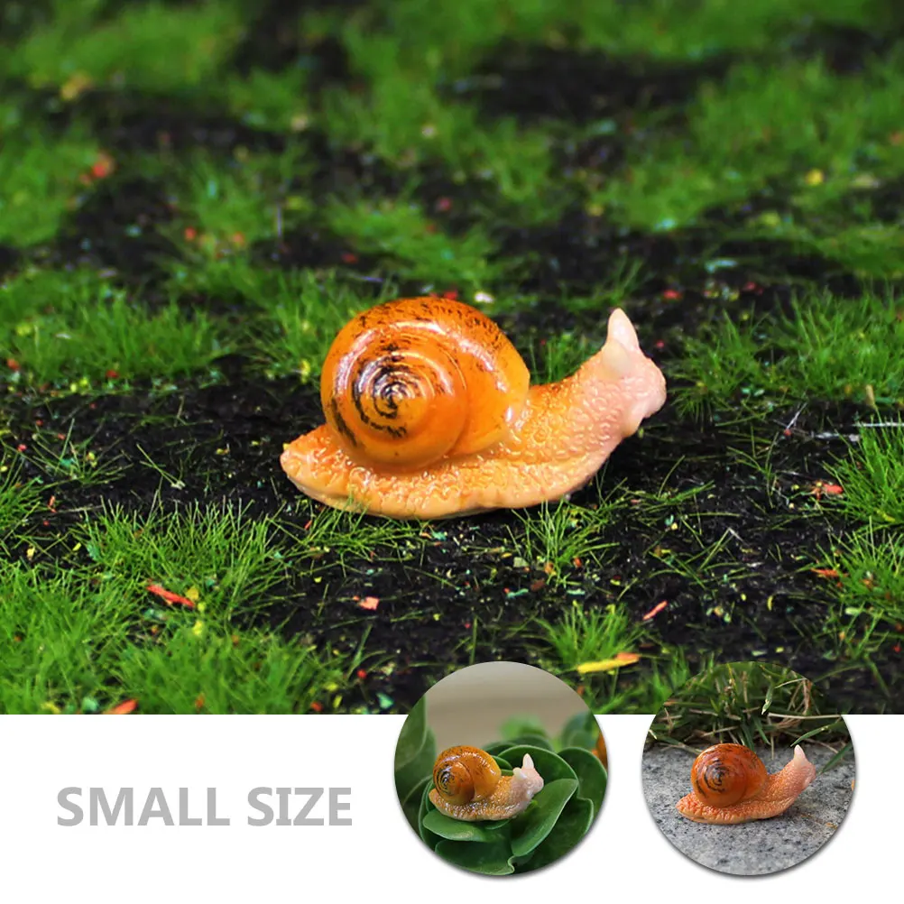 

20pcs Mini Snail Figurines Decor Resin naments Cartoon Garden Landscape Desktop Adornments Home Decor