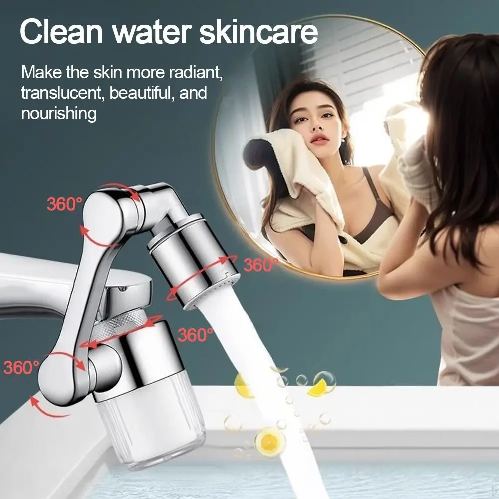 

Anti-splash Kitchen Faucet Nozzle 2-Mode Adjustable Water Saving Splash Proof Faucet 1440° Rotate Tap Spray Faucet Sprayer Head