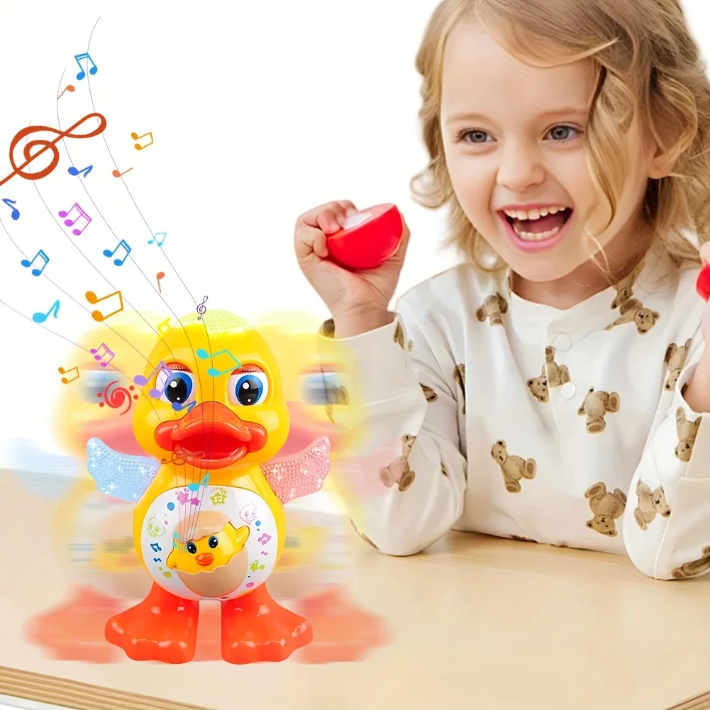 

Interactive Dance Duck Toy for Toddlers, Music, Dynamic Lights, Educational Cartoon Toy, Perfect Christmas Gift for Kids