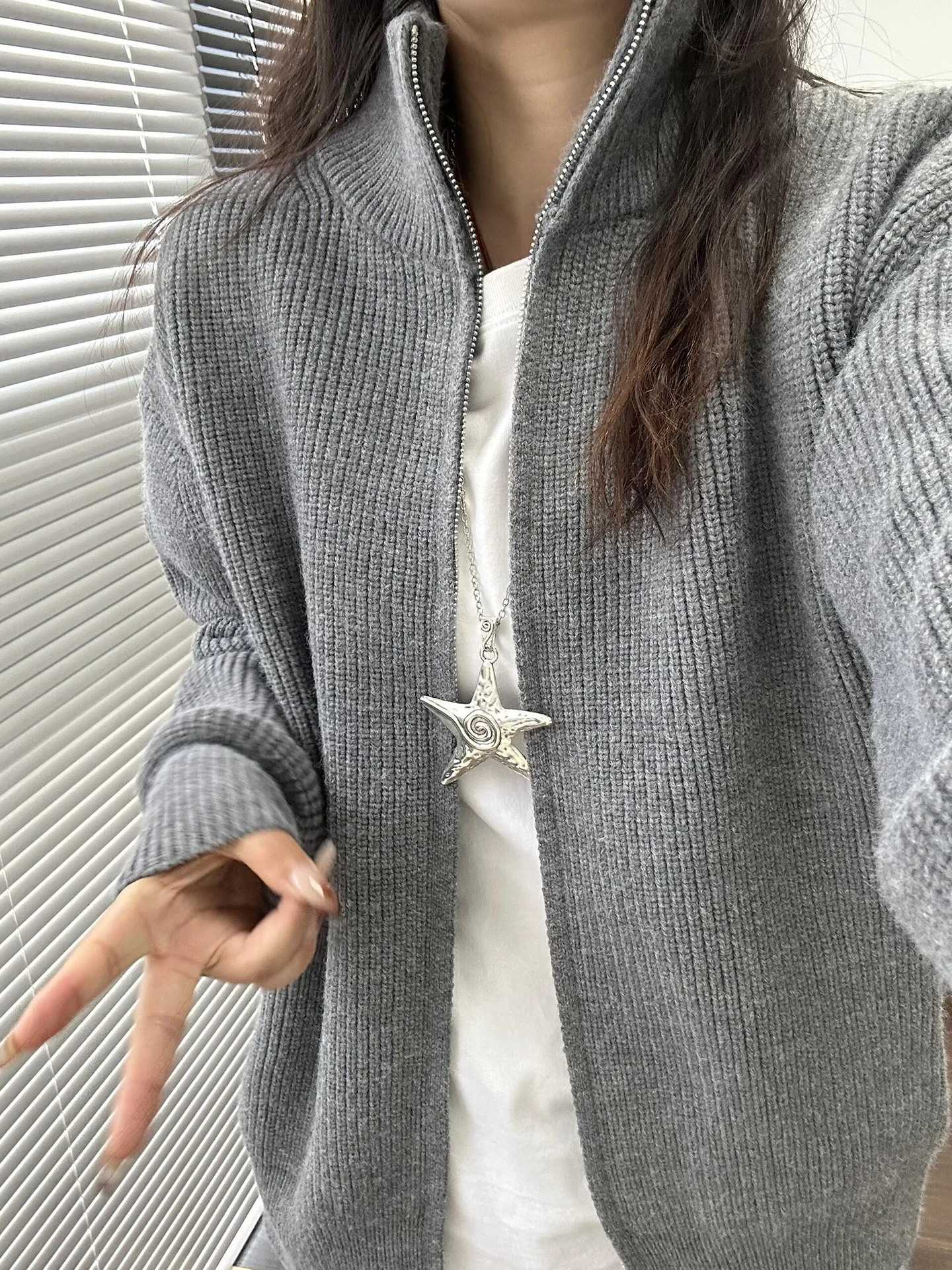 

ay Lazy Sle Open Cardigan Sweater Men Women Autumn Loose Soft Knitted Cleanfit Stand Collar Jaet Casual Loose Fit