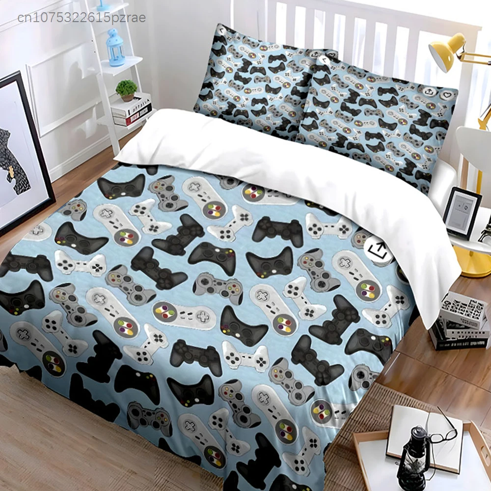 "Gaming Pattern Three-Piece Set" Multiple Sizes kid's And adults' Bedroom Exquisite 3PC Bedding set, Gift