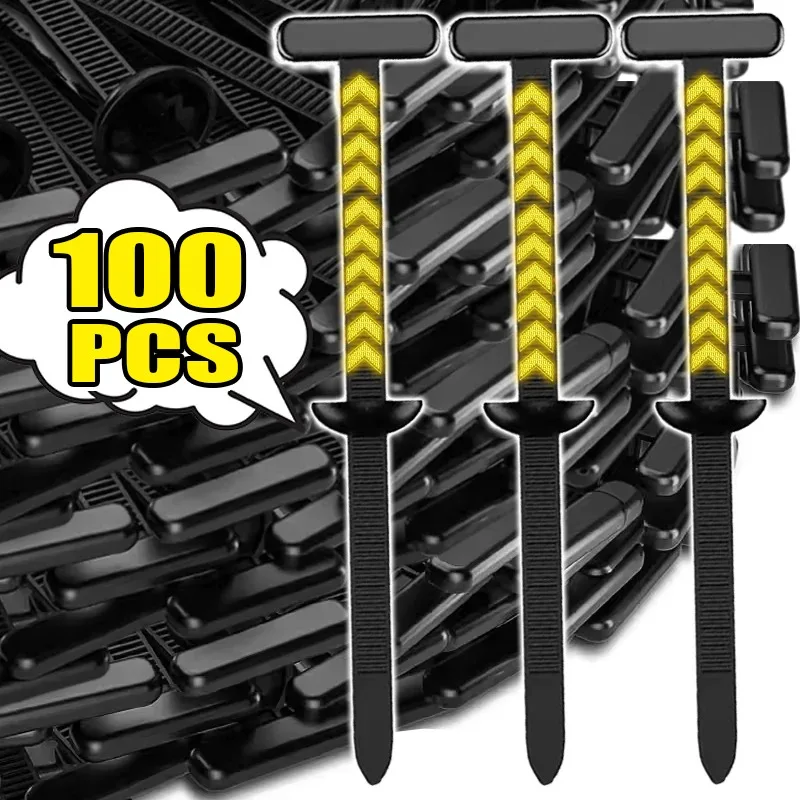 Nylon Cable Tie Buckle Universal Self-Locking Zip Ties Car Fender Trunk Engine Guard Panel Fasteners Screw Replacement Parts