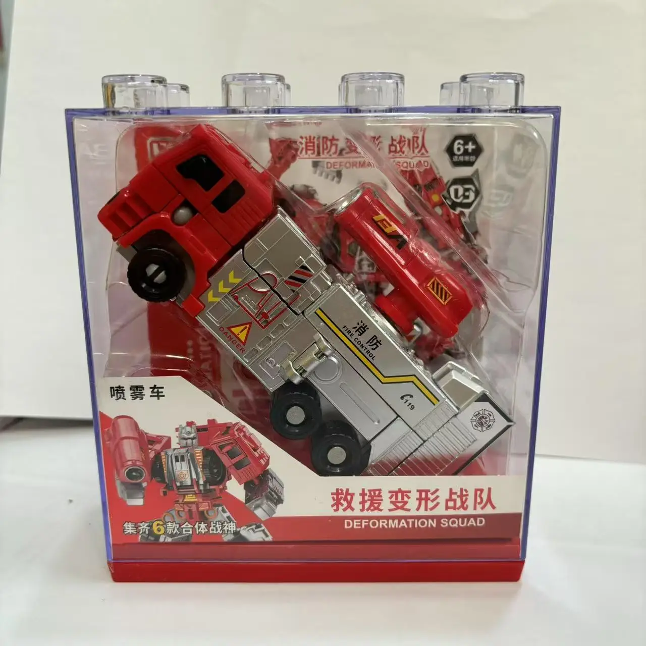 Transformation Feuerwehr Roboter Spielzeug Set Sechs-in-Eins Montage erforderlich Kombinieren Mecha Action Figur Modell Kinder Spielzeug Geschenke
