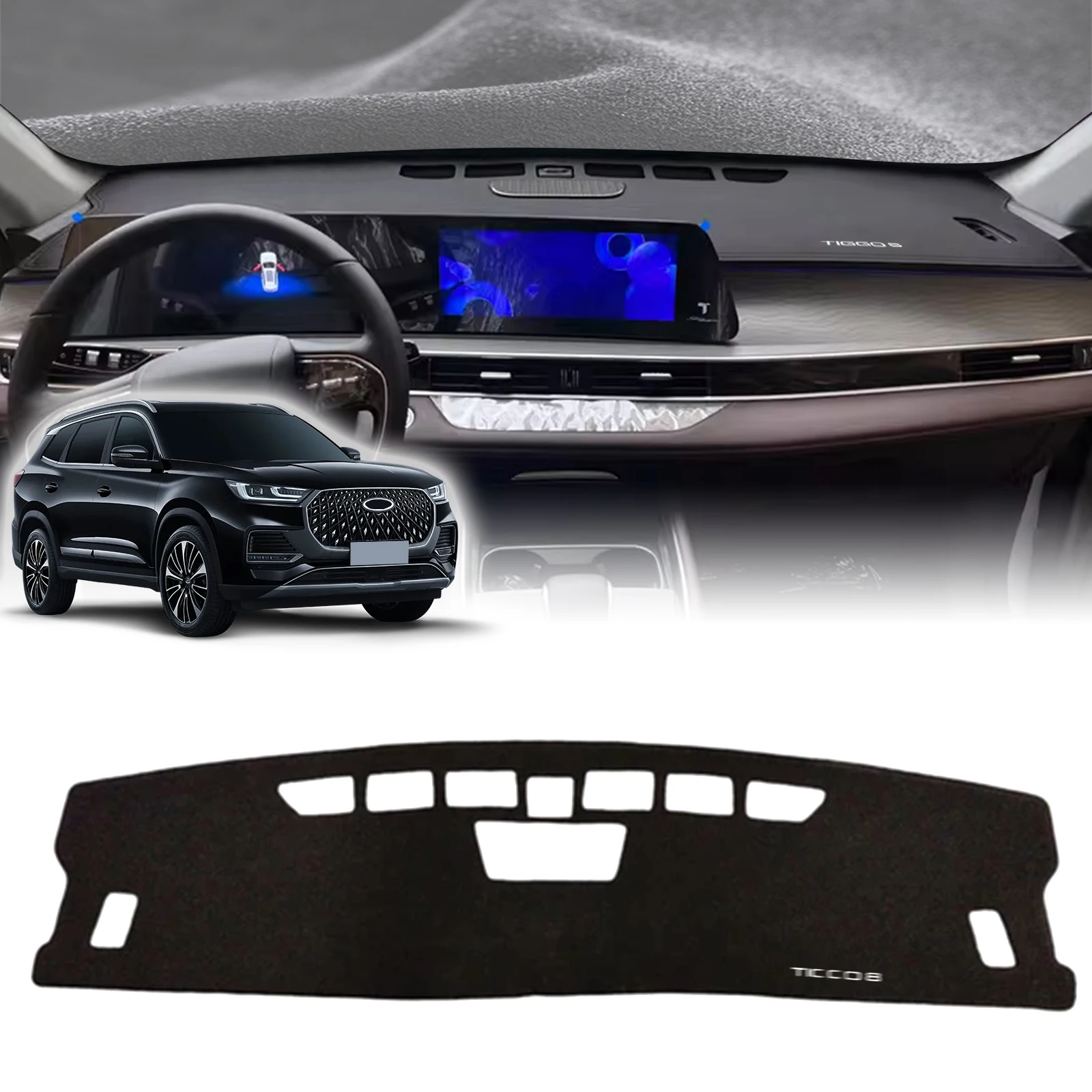 

fit for CHERY TIGGO 8 Pro Max 2024-2025 DashMat Sunshade Car Accessories Dashmat Dashboard Cover Pad Protective Carpet Leather
