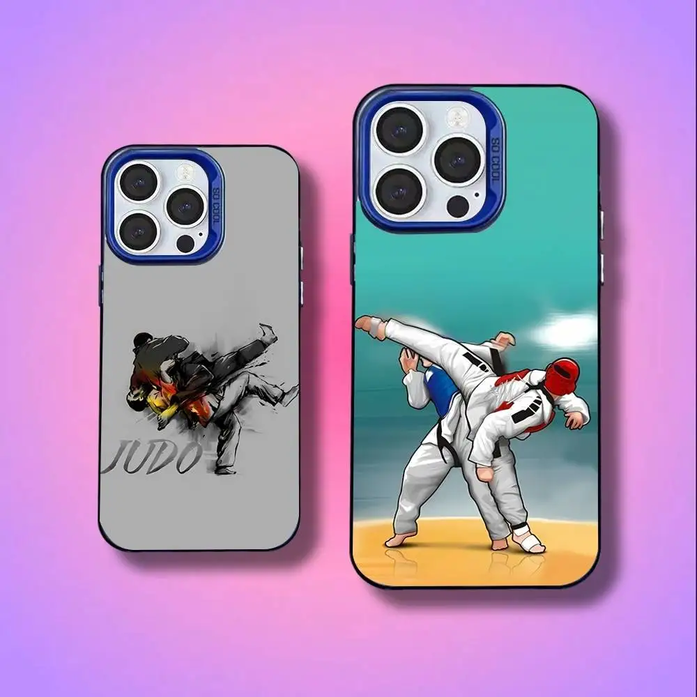 

Japanese Martial Arts Judo For Blue Candy Matte Cover iPhone 17,16,15,14,13,12,11,Mini,Pro,E,SE4,XS,MAX