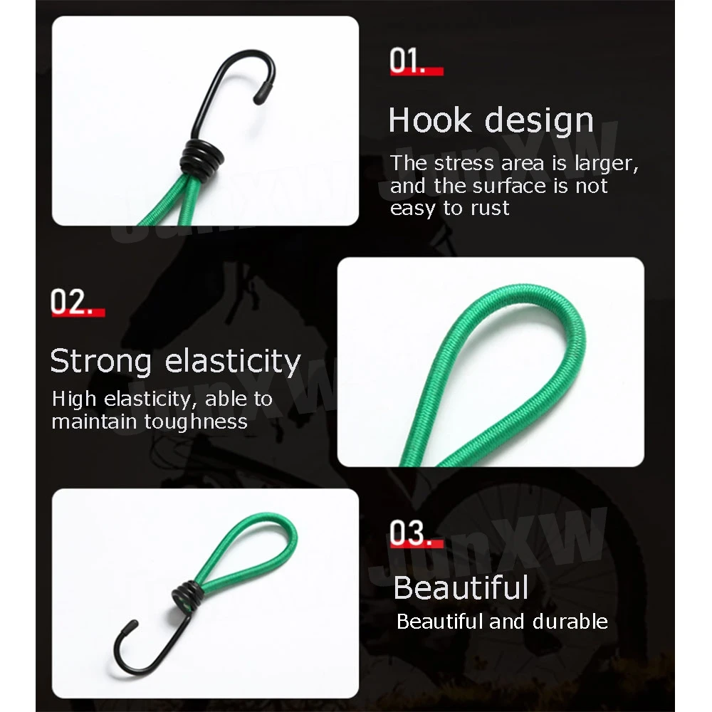 1pcs Tent Elastic Rope Cord Hook Versatile Outdoor Camping Canopy Tarp Tent Fixing Cord String Carabiner Hooks Accessories