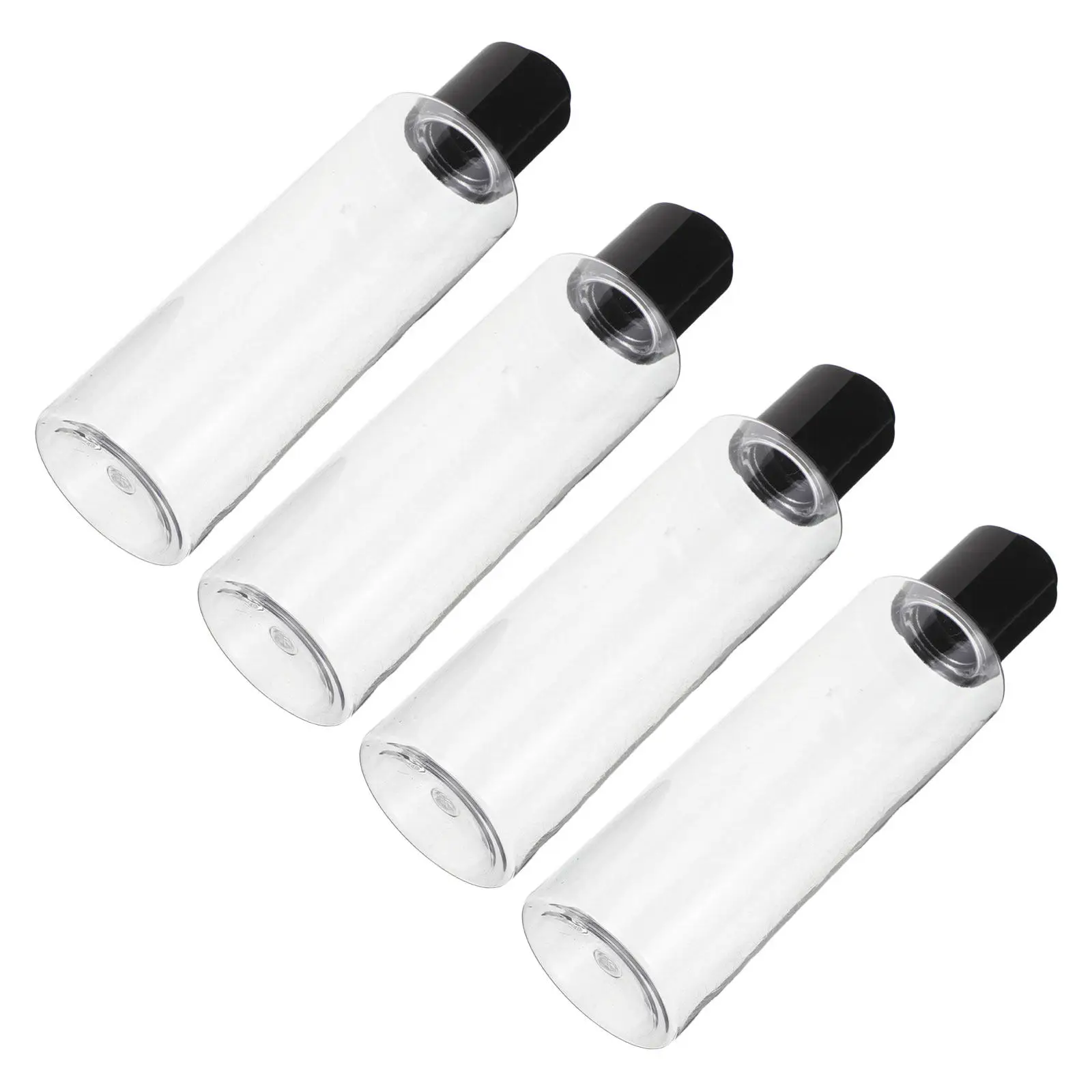 3Piece Reusable Clear Plastic Bottles Leak Proof Design Travel Dispensing Set 200Ml with Funnel Labels for Shampoo Lotion