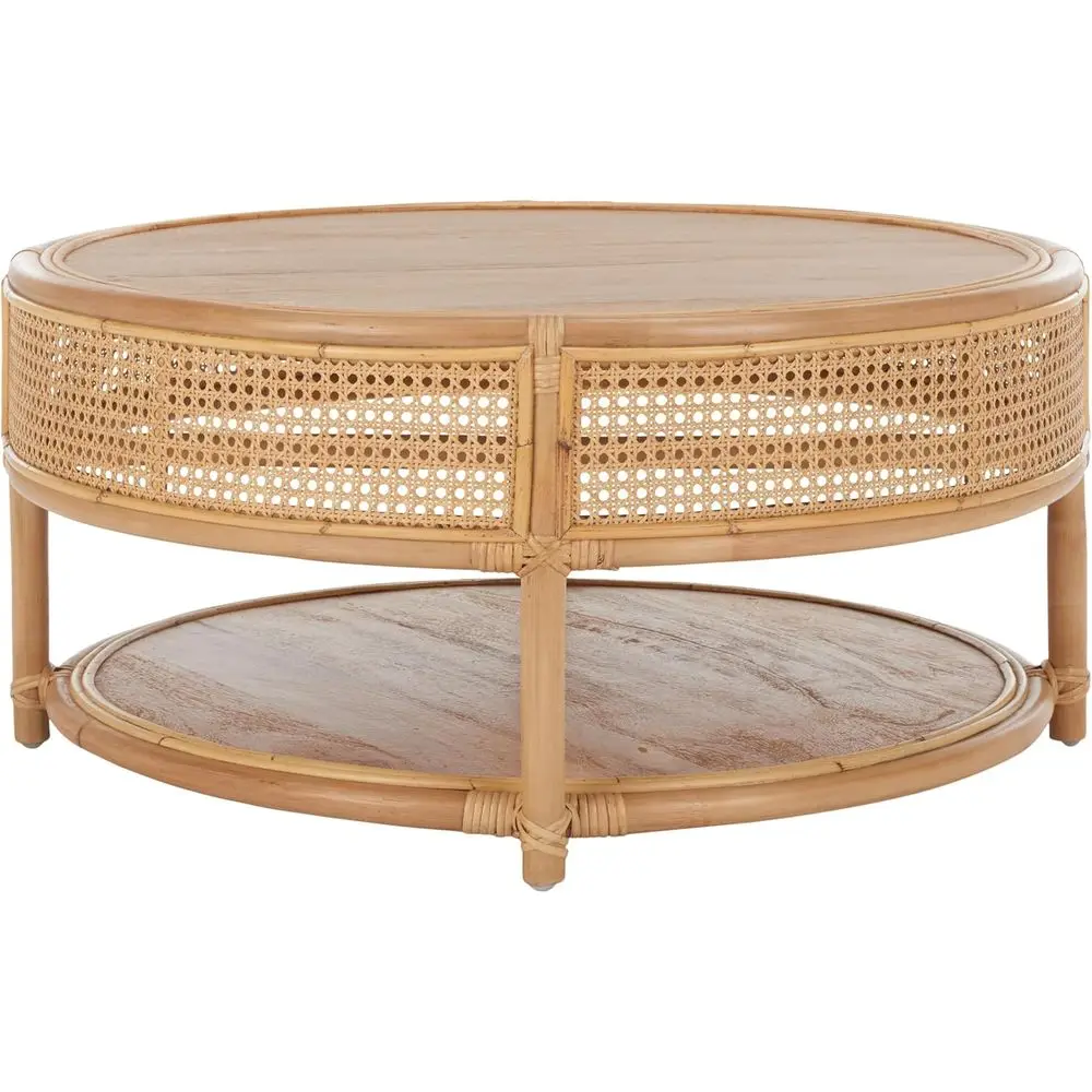 

Журнальный столик из натурального коричневого массива дерева, полностью собранный