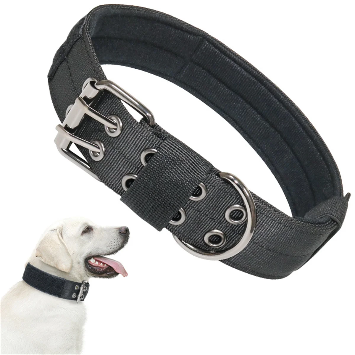 Collar táctico duradero para perro, Correa militar ajustable para mascotas, accesorios de entrenamiento para perros medianos y grandes, Pastor Alemán