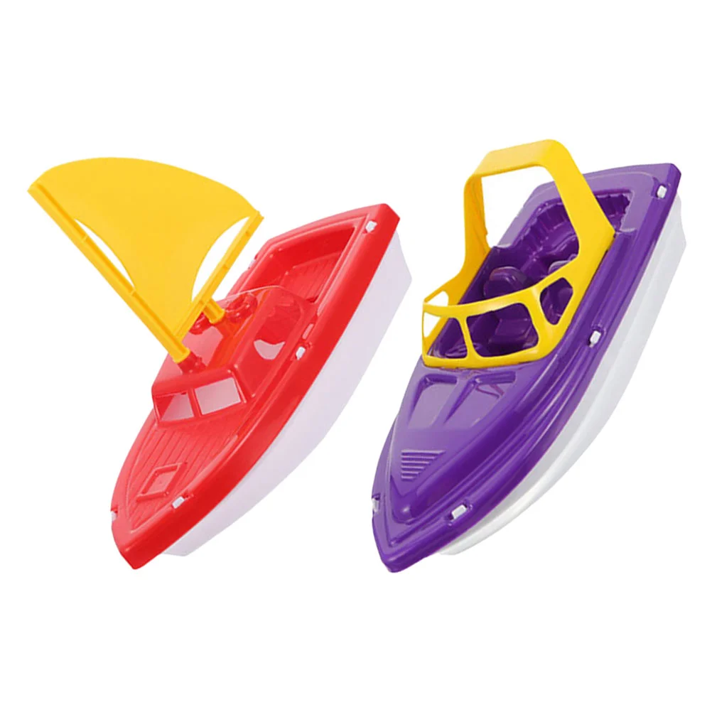 2 pezzi giocattolo da spiaggia piccolo barca giocattoli vasca da bagno 1-3 anni mini plastica divertente piscina per bambini acqua per bambini