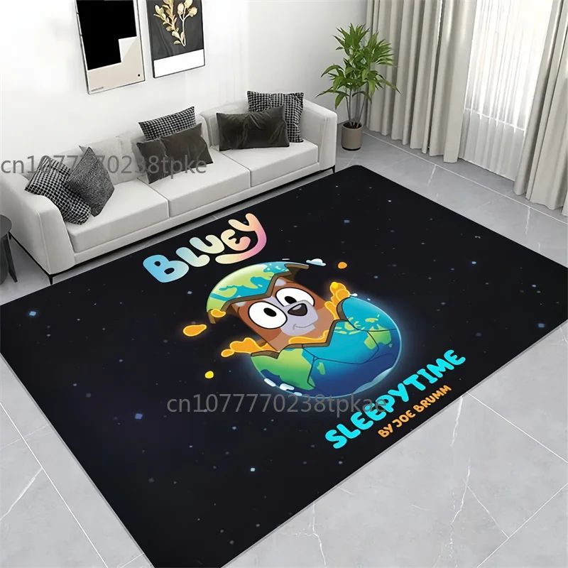 BB-Bluey Extended Heeler Family  Printed Large Carpet,Bedroom Living Room Sofa Computer Chair  Area Rug,Floormats,bathroom Mat,