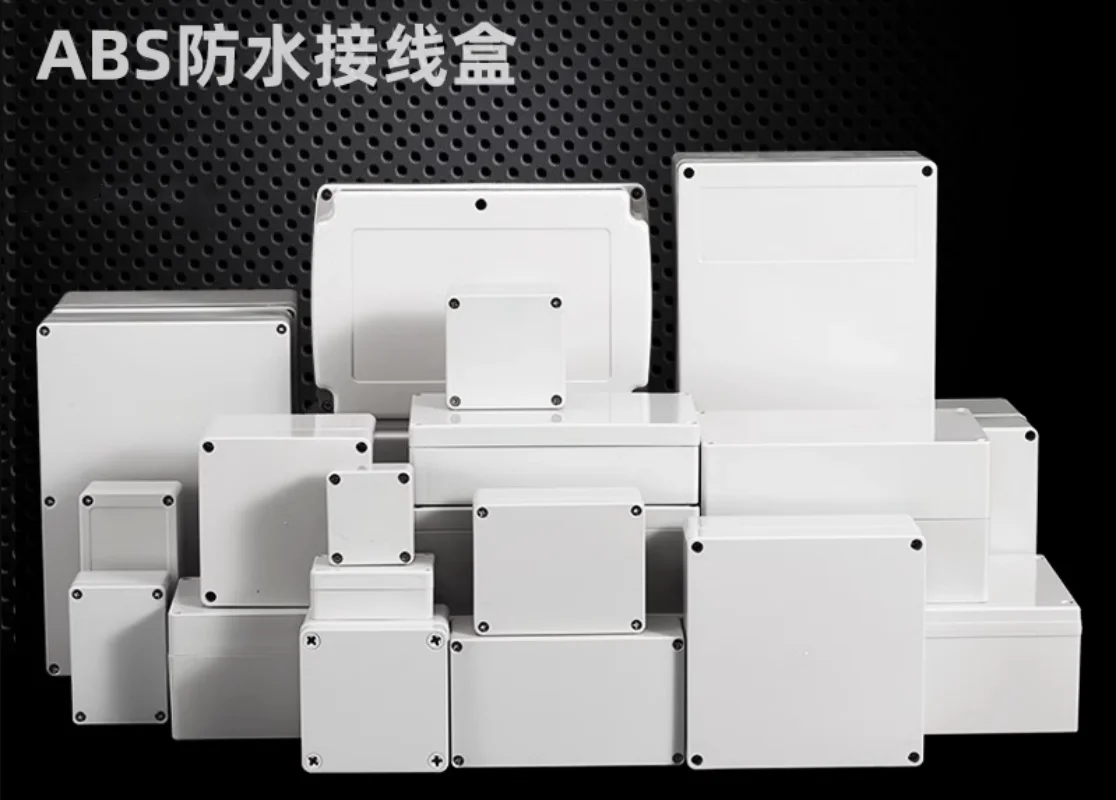 1Pc Button wiring box ABS Outdoor monitoring power plastic distribution junction over line box indoor and outdoor waterproof box