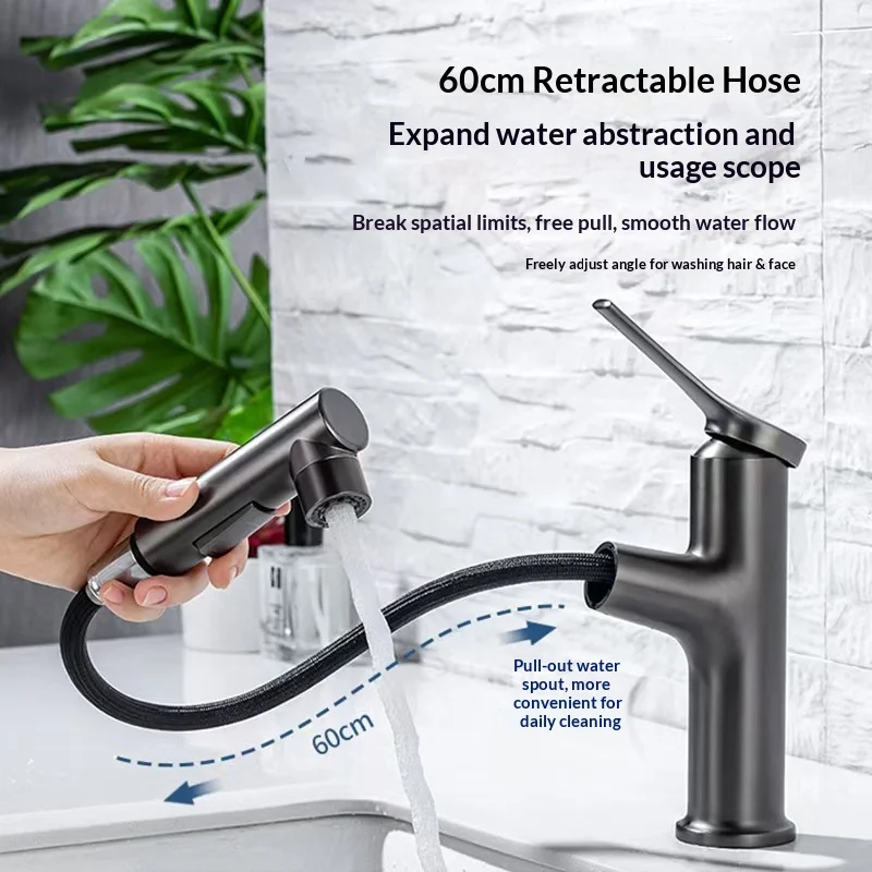 3-modes-pull-out-bathroom-faucet-solid-brass-body-pvd-gunmetal-black-white-chrome-hot-cold-mixer-tap-with-retractable-spout