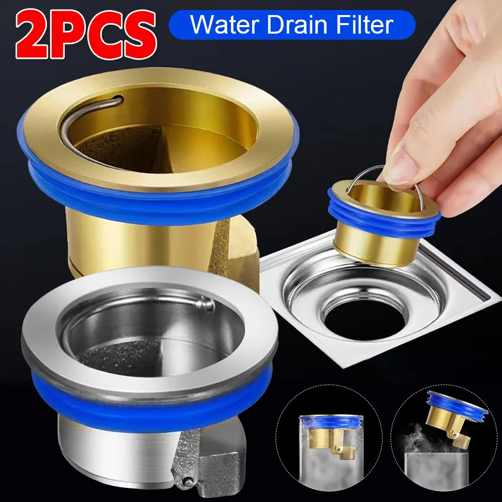 All-copper Floor Drain Core Water Drain Filter Anti Odor Strainer Plug Trap Siphon Sink Deodorant for Kitchen Bathroom Accessori