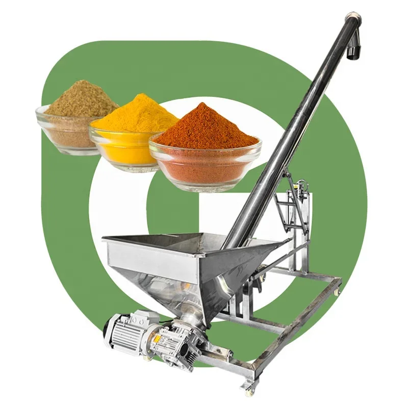 Automatic Small Portable Grain Powder Auger Flexible Steel Screw Feed Elevator Feeder Conveyor Machine