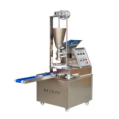 Commercial Steamed Stuffed Bun Making Machine 2600W 20-200g Adjustable Auto Steamed Bun Machine with Single Hopper Bun Maker