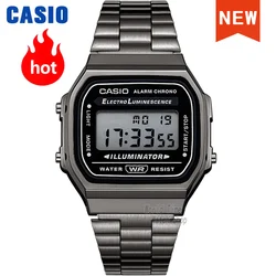 2021 Casio Horloge Gouden Horloge Heren Merk Luxe LED Digitaal 30 m Waterdicht Kwarts Sport Militair Alarm Stopwatch Chronograaf Roestvrij stalen band Geschikt Geschenk Kwarts Herenhorloge Retro Unisex Vierkant A168WA