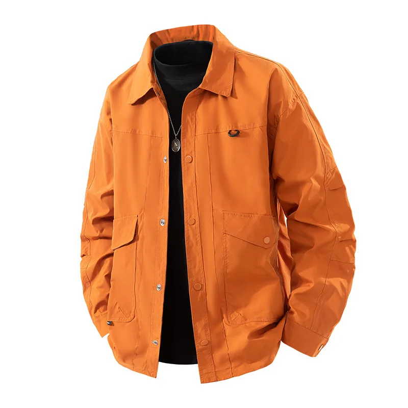 

Spring Jaet Men's Loose Fit Long Sve Collared irt Youth Trend Autumn Casual Workwear Teenage M Outerwear