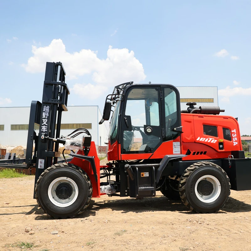 Customized 5ton Diesel Forklift High Quality All Rough Terrain Forklifts Trucks Outdoor Use Off-road Forklift For Sale