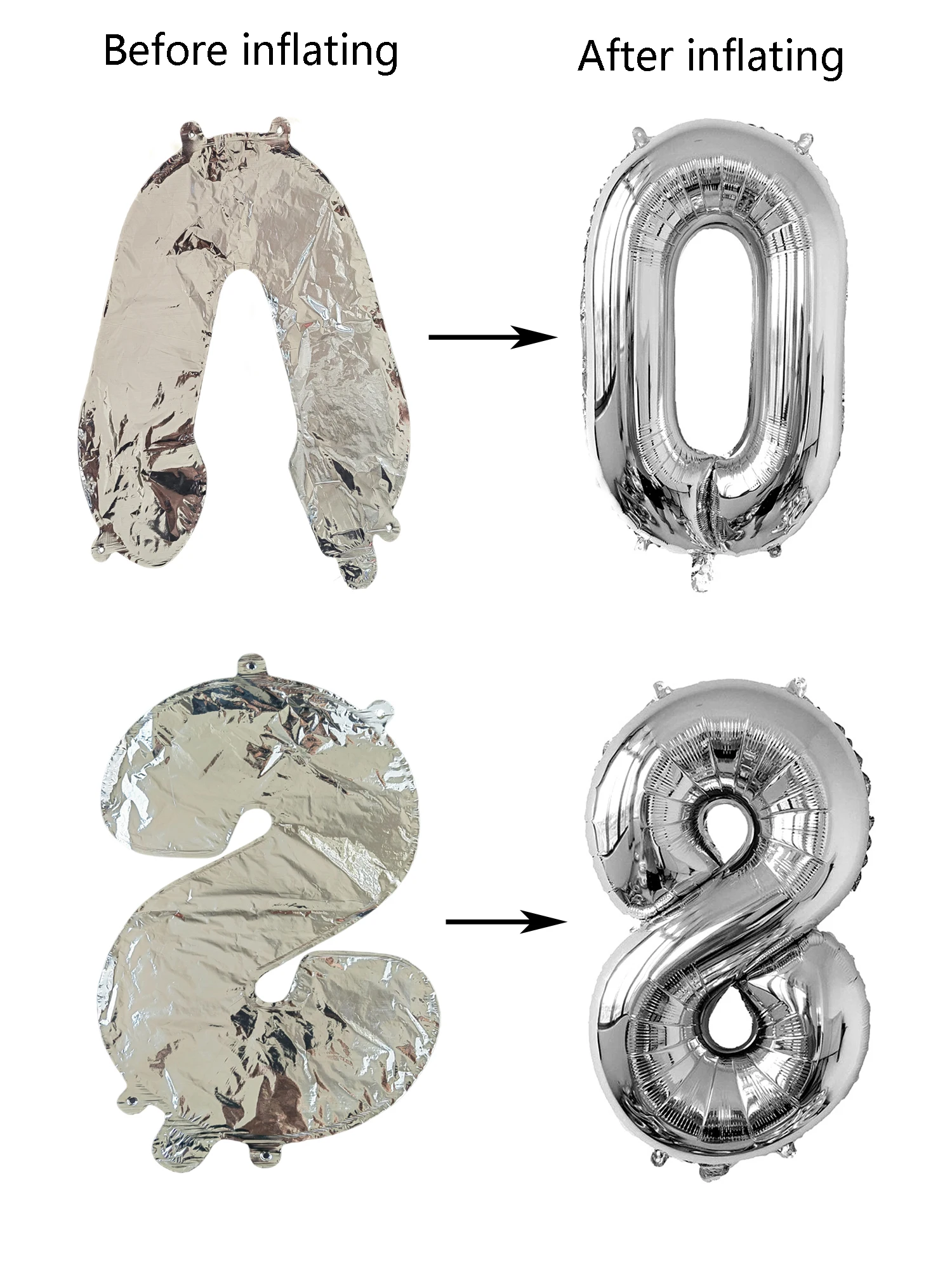 بالونات رقم 16 بوصة باللون الذهبي والفضي والأزرق، بالونات من رقائق معدنية لحفلات أعياد الميلاد السعيدة وحفلات الزفاف ومستلزمات استحمام الطفل