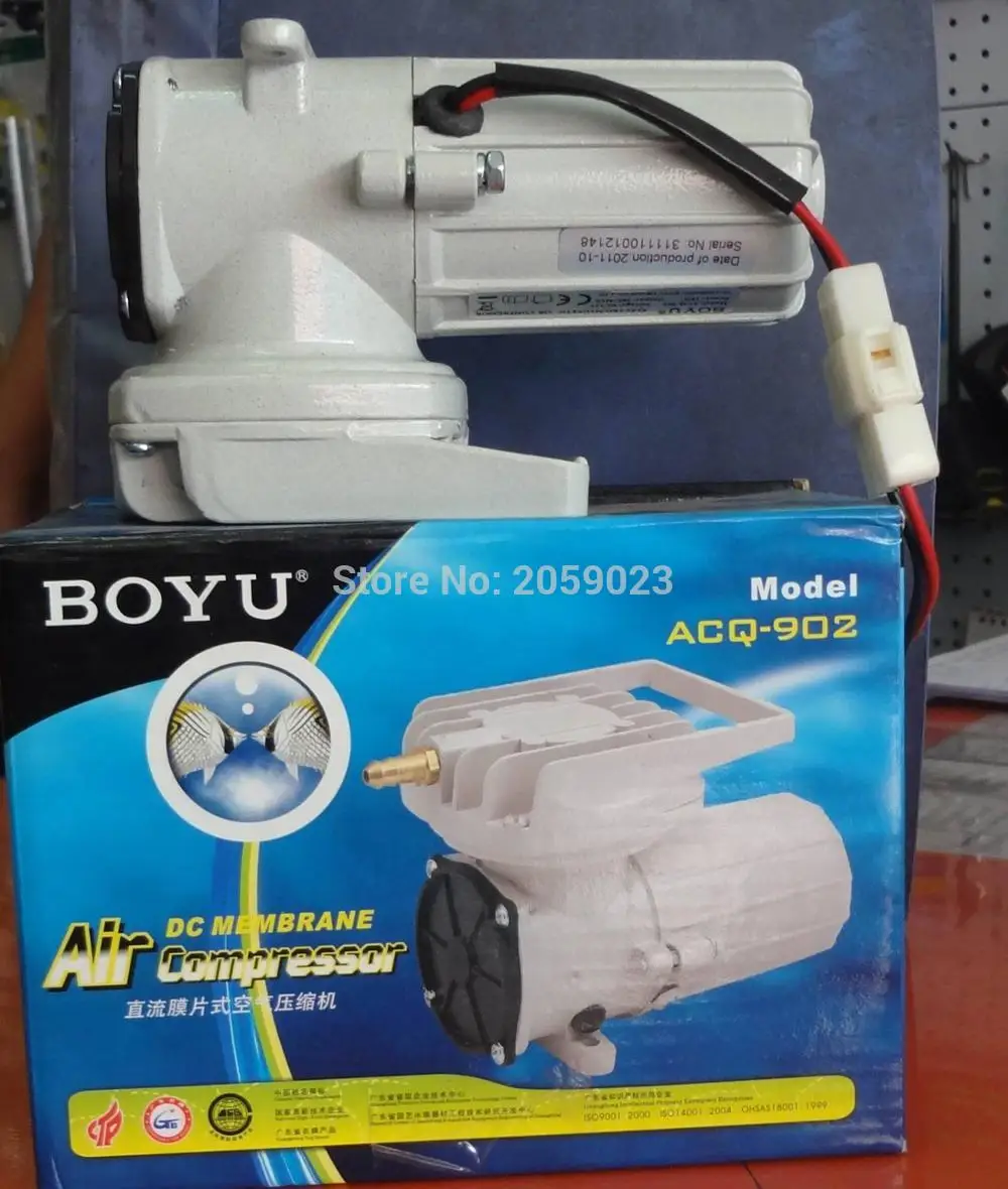 DC12V Aquarium Pump Fish Pond Aerator DC Diaphragm Air Compressor ACQ-902/ACQ-903/ACQ-906/ACQ-908