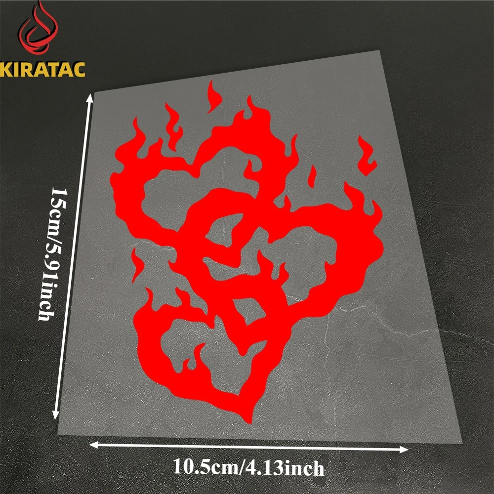 1pc Series Connection Flaming Heart Motocycle Sticker Self-adhesive Vinyl Decal for Fairing Fuel Tank Side Panel Car Window Body