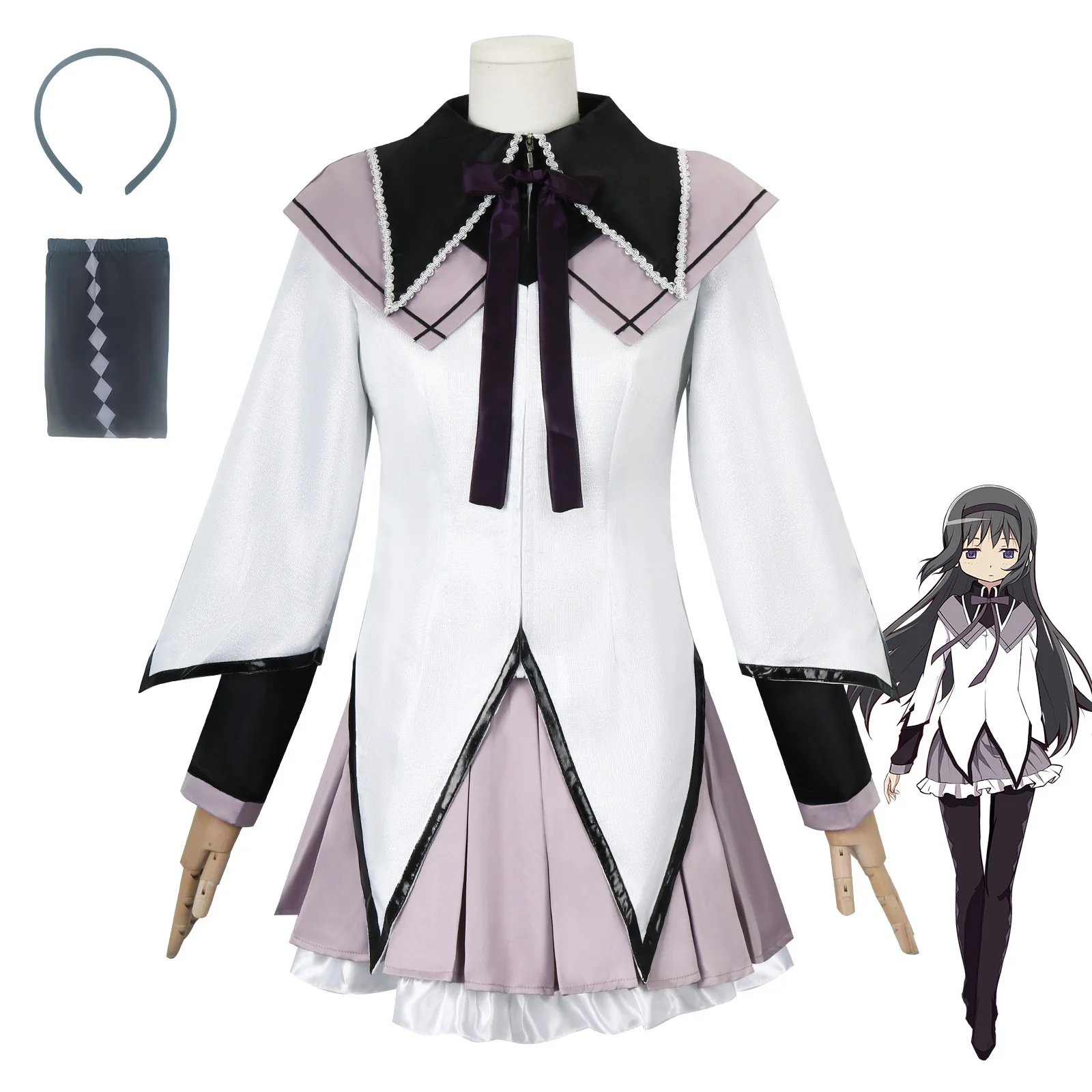 

Magical Girl Homura Akemi And Sayaka Miki Cosplay Costumes, Battle Outfits, Anime Character Roleplay Costumes