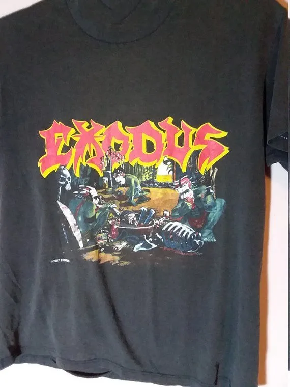 Rare Vintage Exodus Pleasures of the Flesh Tour Short Sleeve All Size Shirt