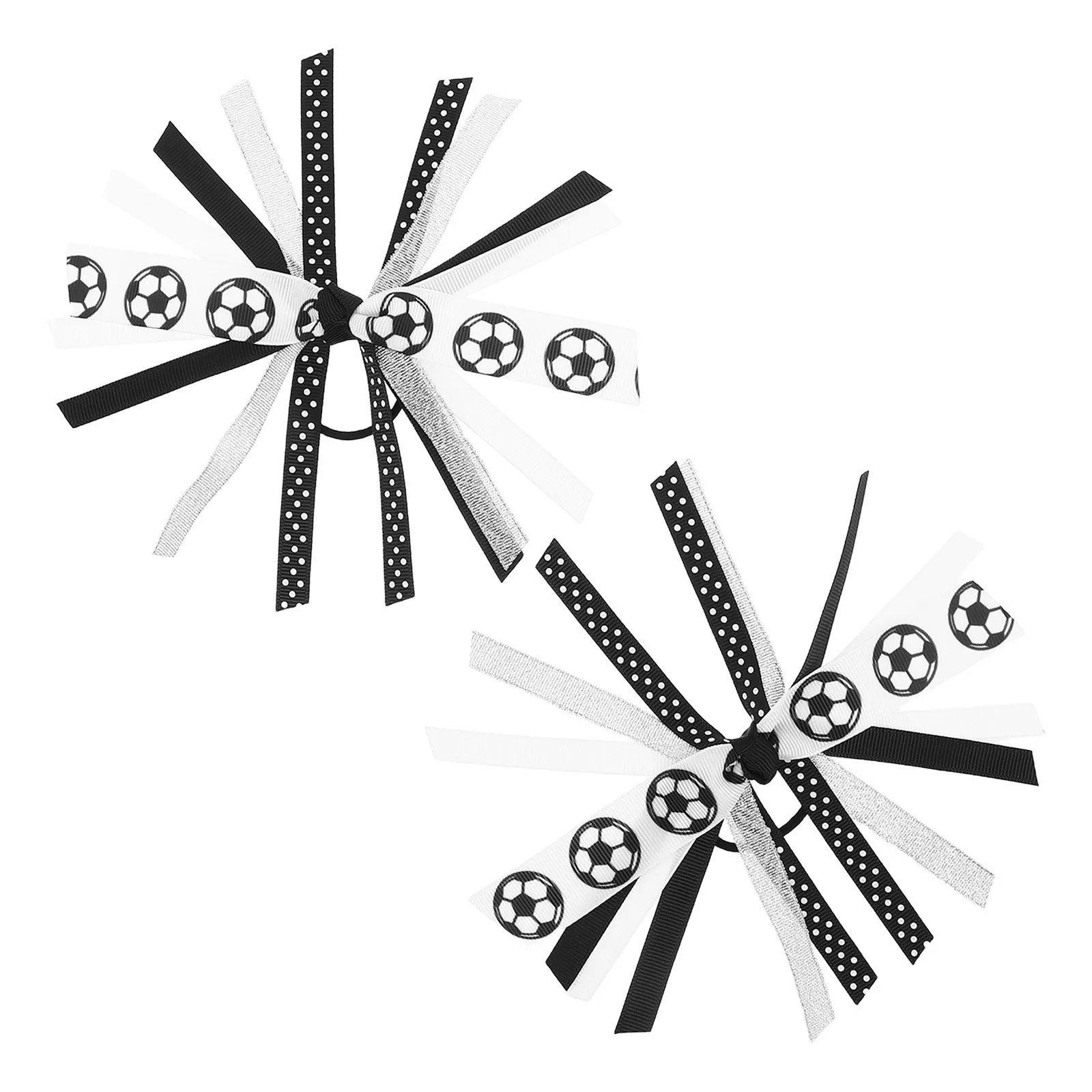 

1Pair Sports Scrunchies for Fashionable Football Pattern Hair Ties Secure Style Protection for Athletics Daily Wear