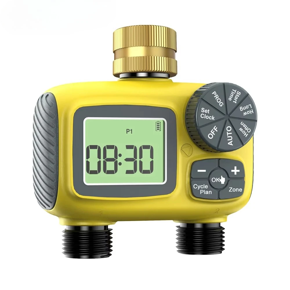 New Arrival 2 Way Automatic Watering Device Dual-channel Control Irrigation Timer Garden Watering Irrigation System