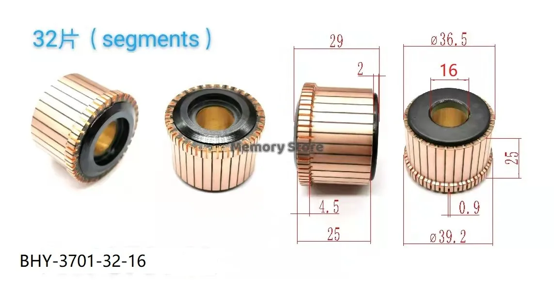 Imagem -02 - Dentes de Cobre Gancho tipo Comutador do Motor Elétrico Bhy3701-32 36.5 Mmx2925 mm 32p