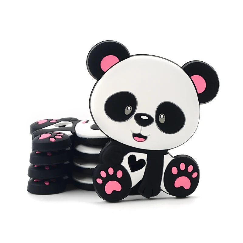 LOFCA Panda Silicone BPA Free Silicone phone key pendant bag panda Jewelry DIY Silicone Keychain jewelry Accessories