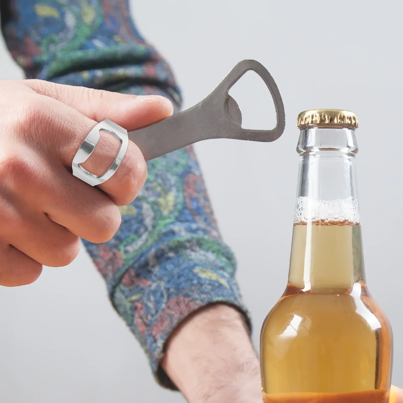 

10Pcs Finger Ring Bottle Opener Stainless Steel Creative Beer Opener Home Bar Tools Rings Finger Stainless Steel