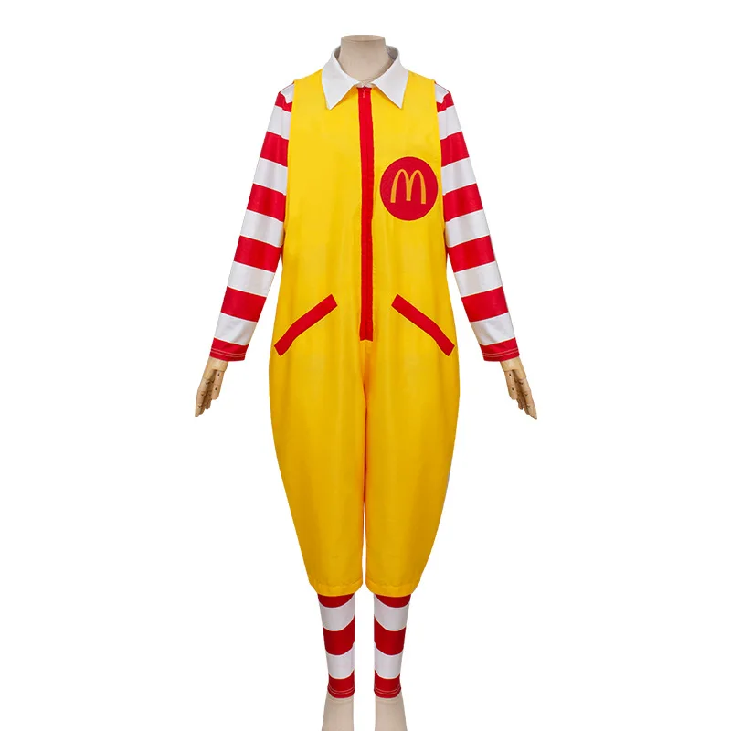 Adult Kid McDonald Cosplay Costume Ronald Masquerade Party Sutra Clown Character Halloween Party Funny Costume Stage Clothes