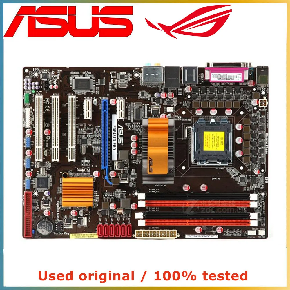 

For Intel P43 For ASUS P5P43TD PRO Computer Motherboard LGA 775 DDR3 16G Desktop Mainboard SATA II PCI-E 2.0 X16