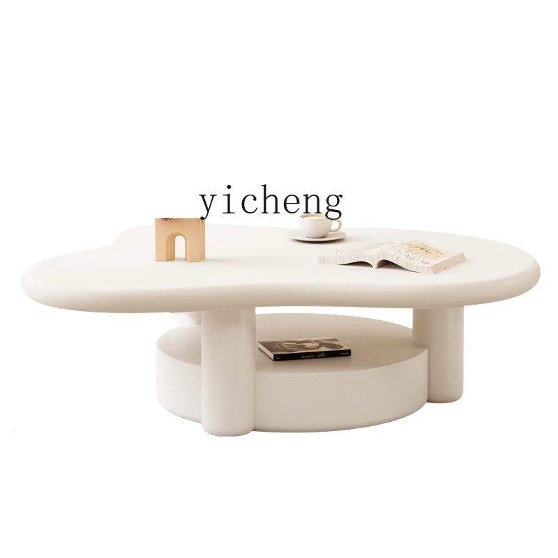 ZM Cloud Solid Wood Tea Table Living Room High-Grade Surprised Lonely Shaped Table