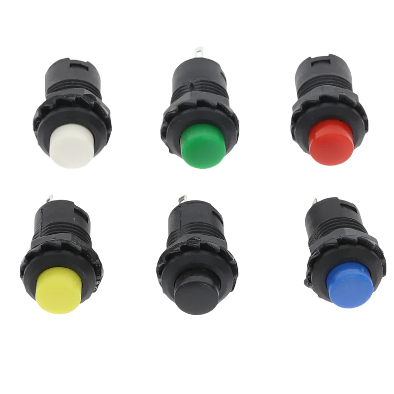 12mm Lock Latching OFF- ON Push Button Switch maintained fixed pushbutton switches Self-Lock button