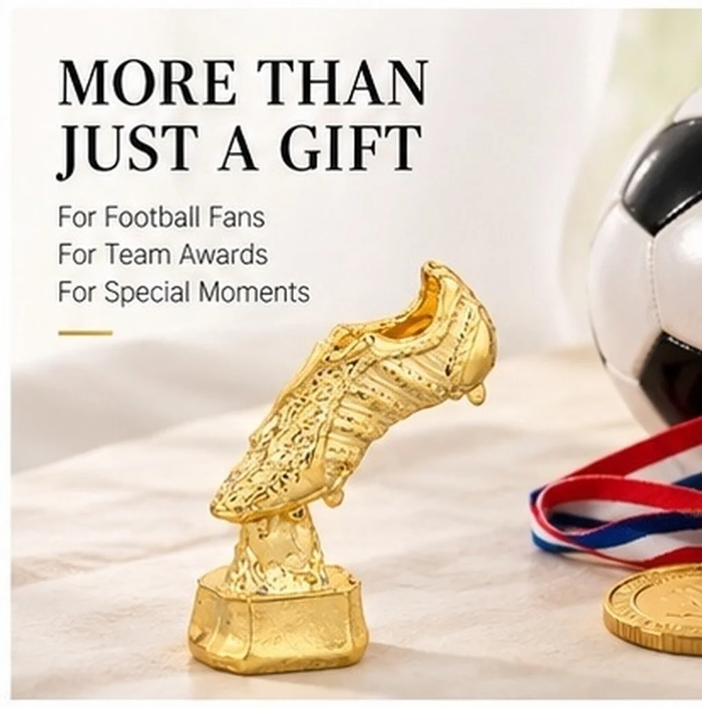 Mini Golden Soccer Boot Trophy Award Football Shoes Soccer Trophy Cup for Team Award Ceremony Sports Competition Decoration