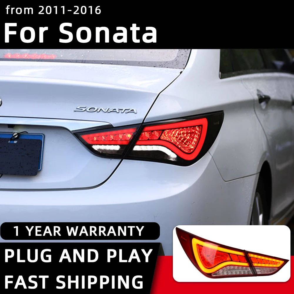 Car Styling Taillights for Hyundai Sonata LED Tail Light 2011-2016 Sonata Tail Lamp DRL Rear Turn Signal Automotive Accessories