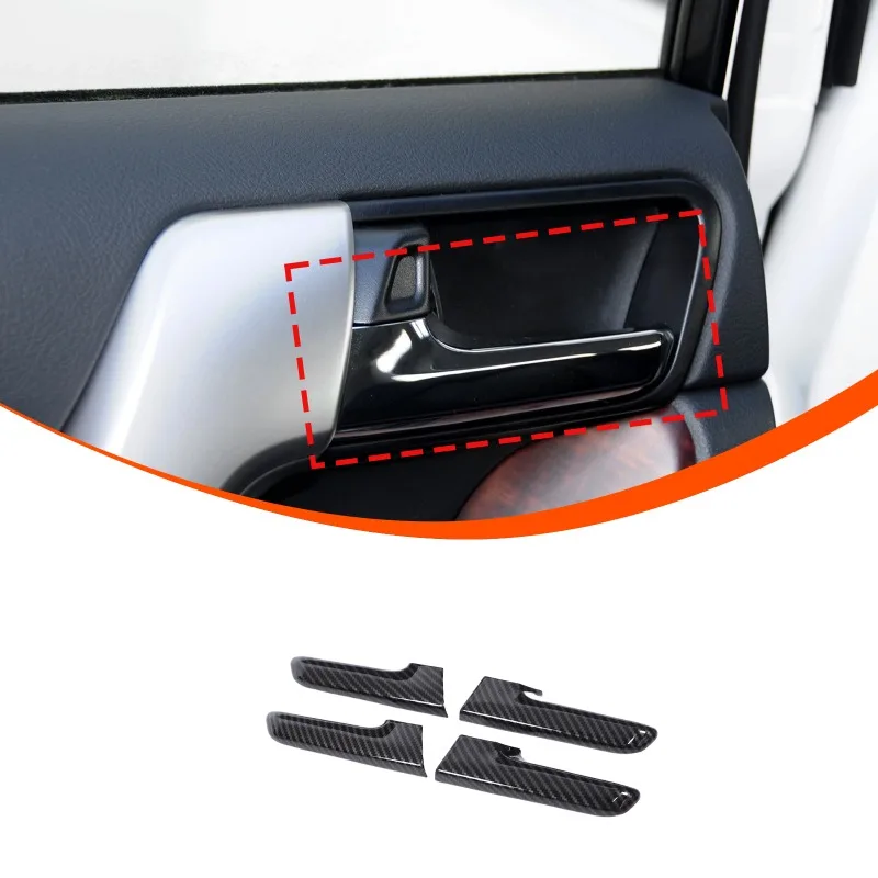 

4pcs ABS Car Inner Handle Panel Decorative Cover For Toyota Prado LC250 Land Cruiser 2010-2018 Interior Car Accessories