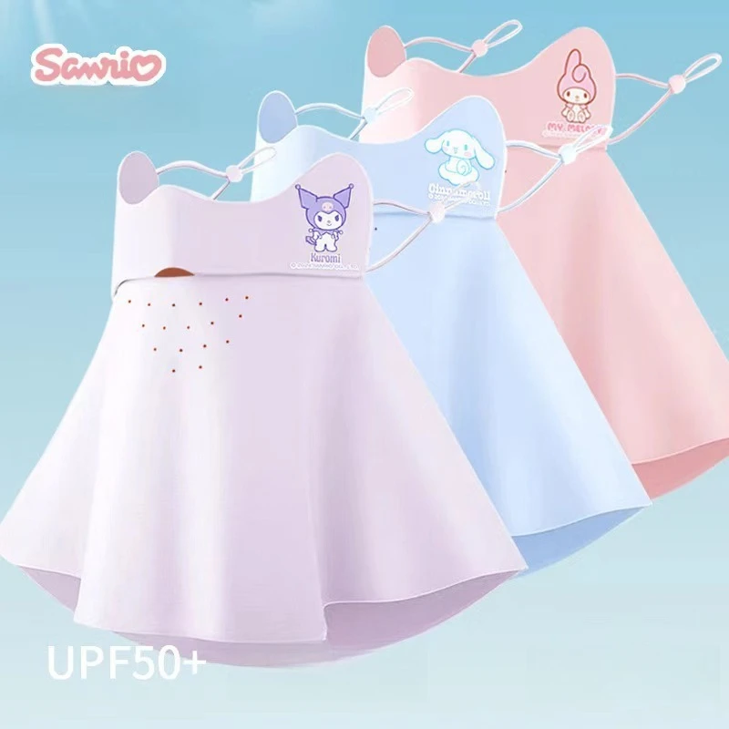 Miniso 正規品 サンリオ マスク 子供用マスク 夏用 薄手 通気性 日焼け止め 日焼け止め UVマスク