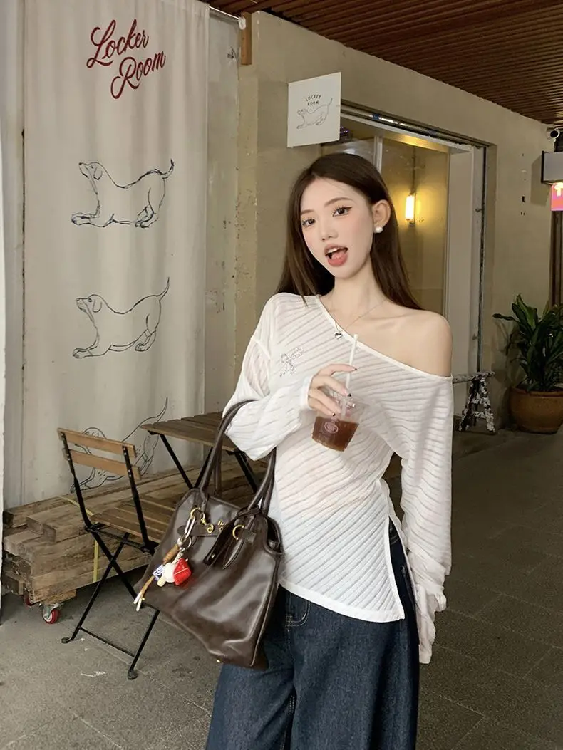 

Футболки с длинным рукавом, женские розовые кружевные топы большого размера, свободная посадка, удобный круглый вырез, осенние каникулы, молодежные, женские, повседневные