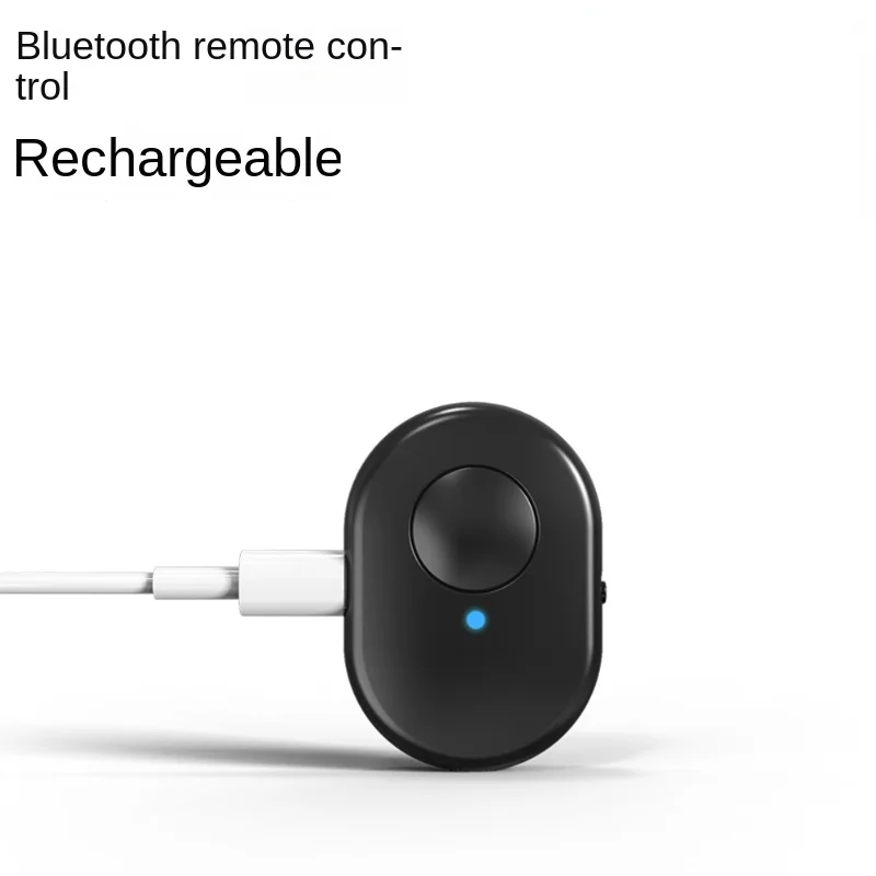 Rechargeable Bluetooth-Compatible Self-timer Selfie Stick Shutter Release Wireless Remote Controller Button for IOS Android