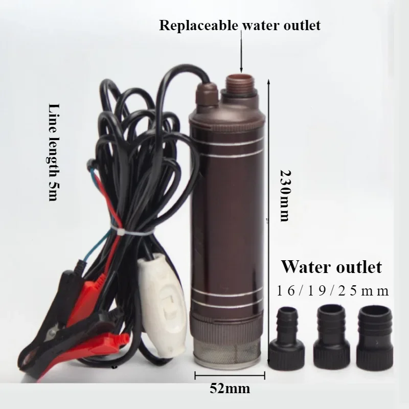 40L/Min DC12V / 24V 150W Submersible Electric Pump For Pumping Diesel Fuel Delivery Water Sewage Suction Transfer Electric Pump