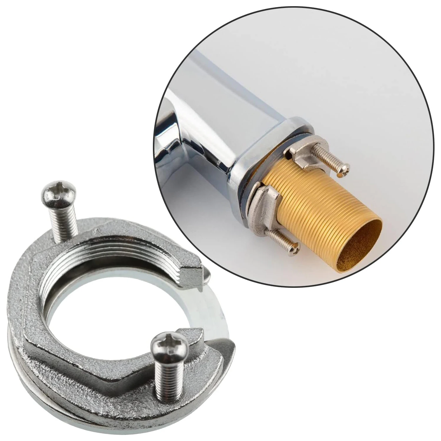 

Stainless Steel Bathroom Hot & Cold Water Faucet Locking Nut to Prevent Loosening for Kitchen & Bathroom and Washbasin