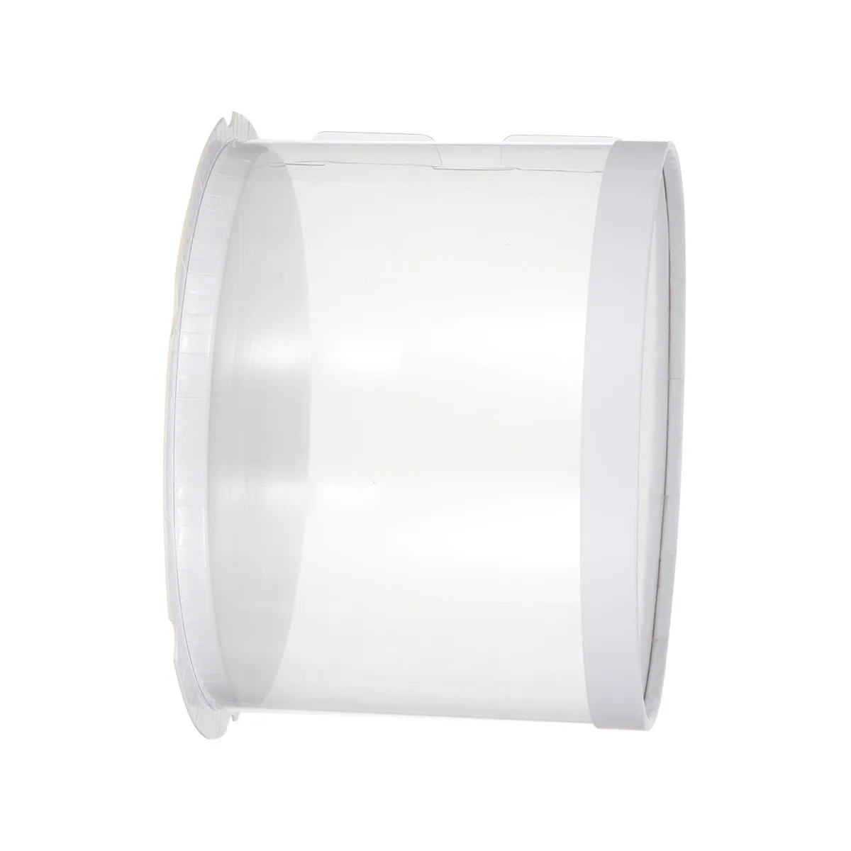 Cake Box Round Transparent Clear Middle White Bottom Eco-Friendly Pet Paperboard Easy Assemble Dessert Packaging Bakery Shop