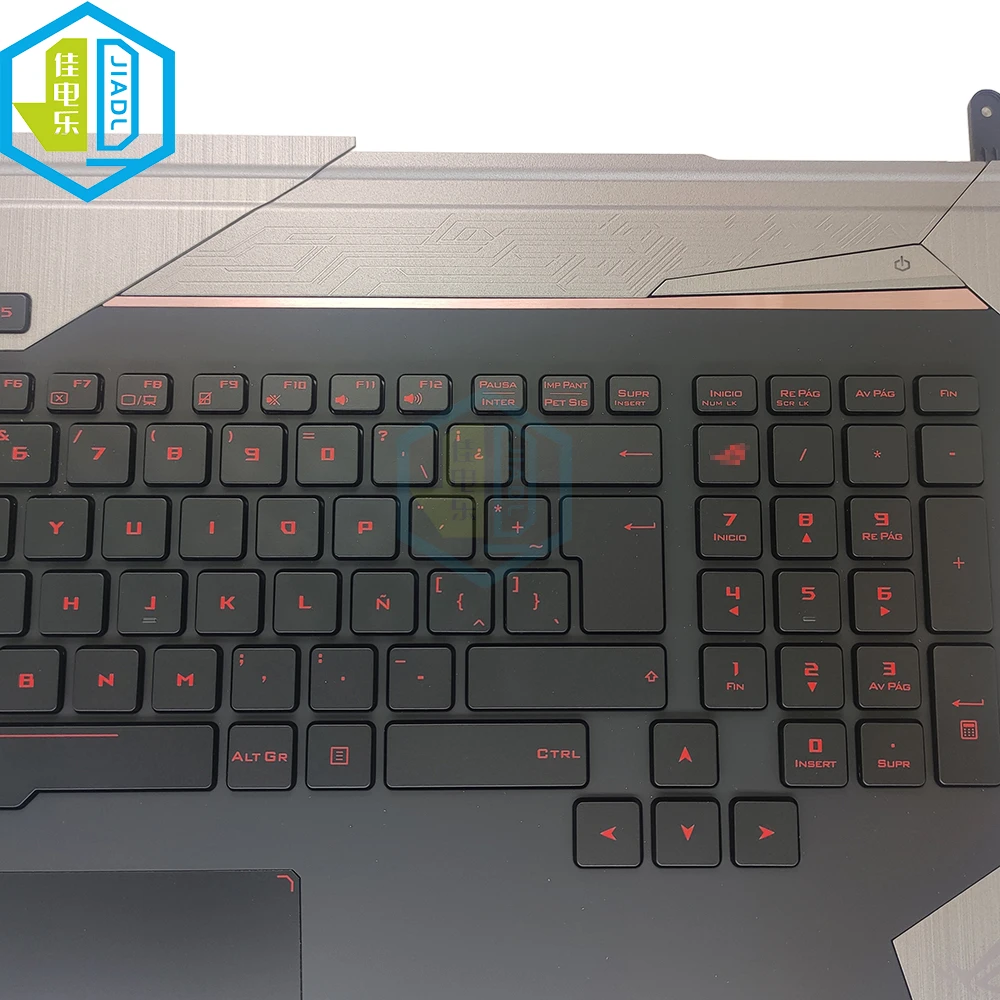 Imagem -02 - Backlit Latina Fit Palmrest Teclado Espanhol para Asus Rog G752 G752v G752vl G752vm G752vs G752vt G752vy 13nb09y0ap0631 90nb09x1