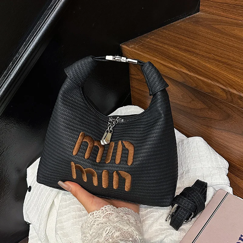 

‌ 2025 Новая винтажная сумка с буквенным принтом - просторная сумка через плечо, женская сумка уникального дизайна, модный повседневный аксессуар