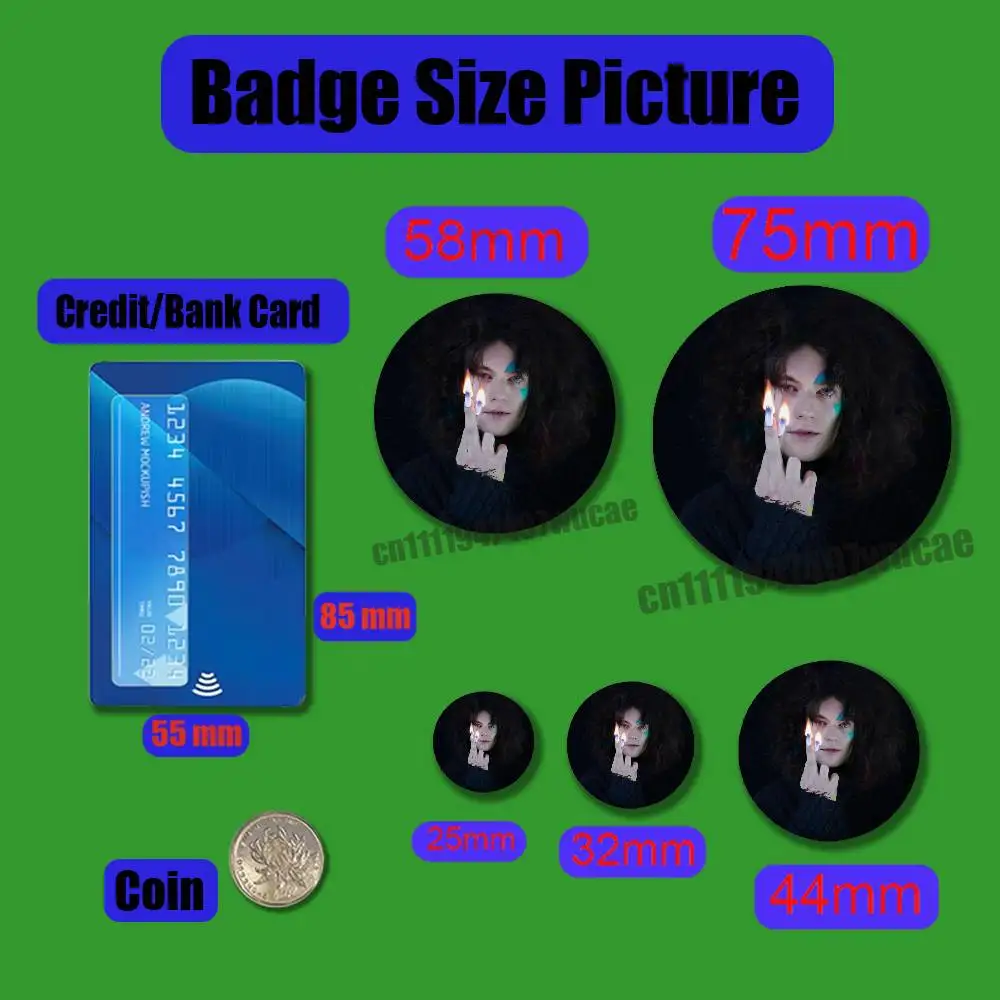 For B-Bladee Sulfur Surfer Badge Case Custom Pin Insignia Emblem Round Brooch Button Hats Laser Film