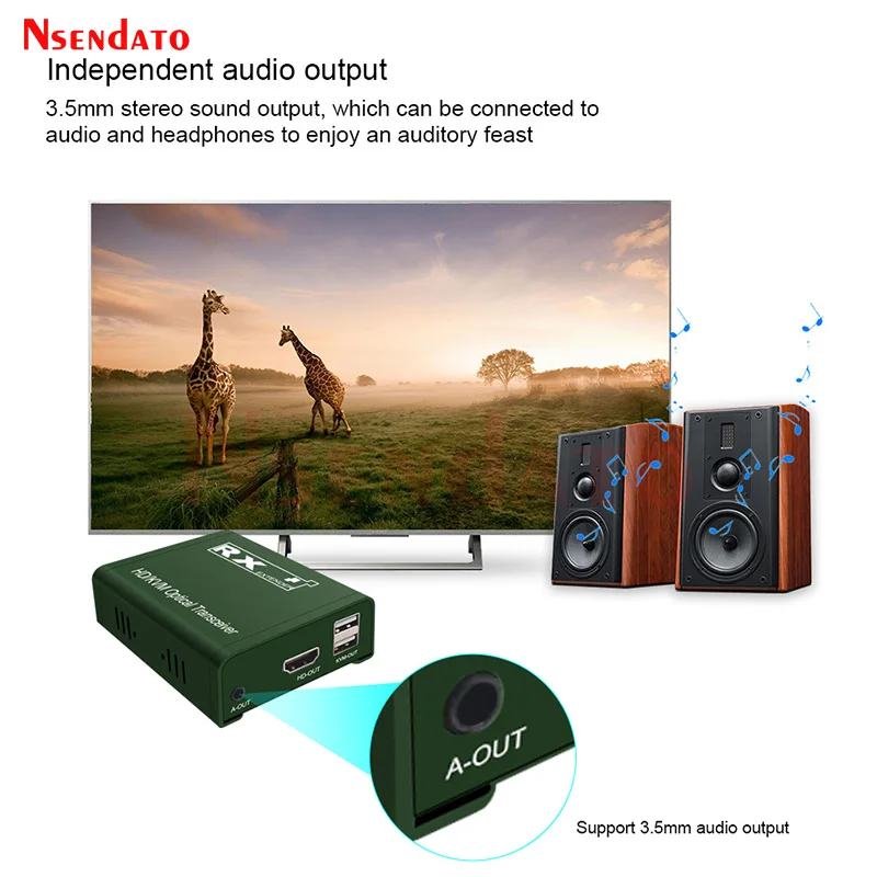 HDMIからUSBへのKVMエクステンダー,光ファイバースイッチ,キーボードとマウス用のビデオ送信機レシーバー,3km